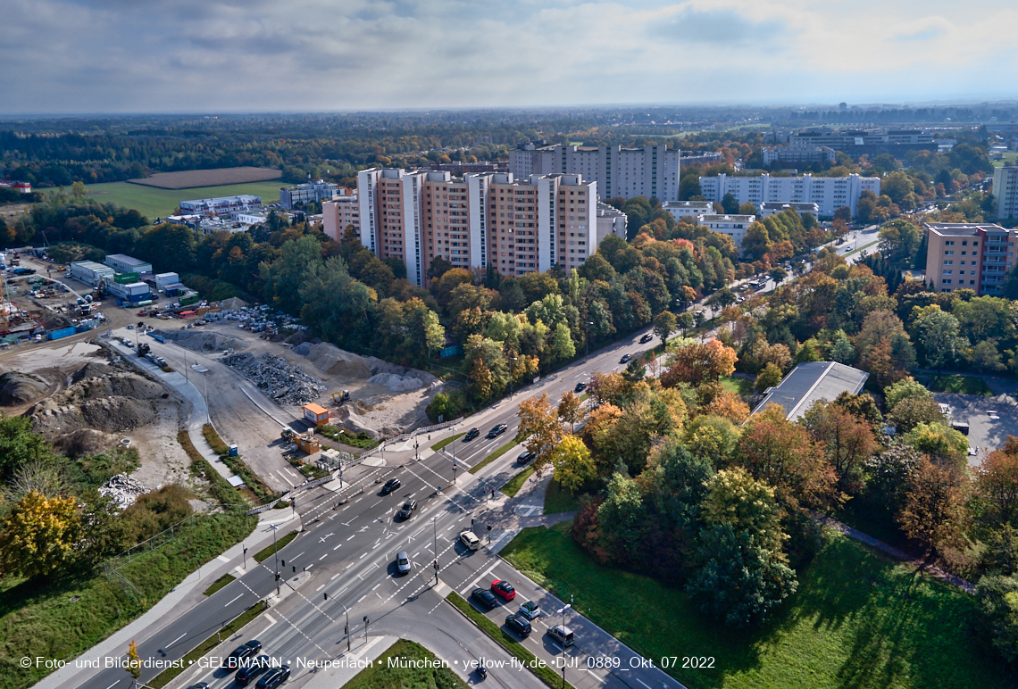 13.10.2022 - Baustelle Alexisquartier und Pandion Verde in Neuperlach 13.10.2022 - Baustelle Alexisquartier und Pandion Verde in Neuperlach